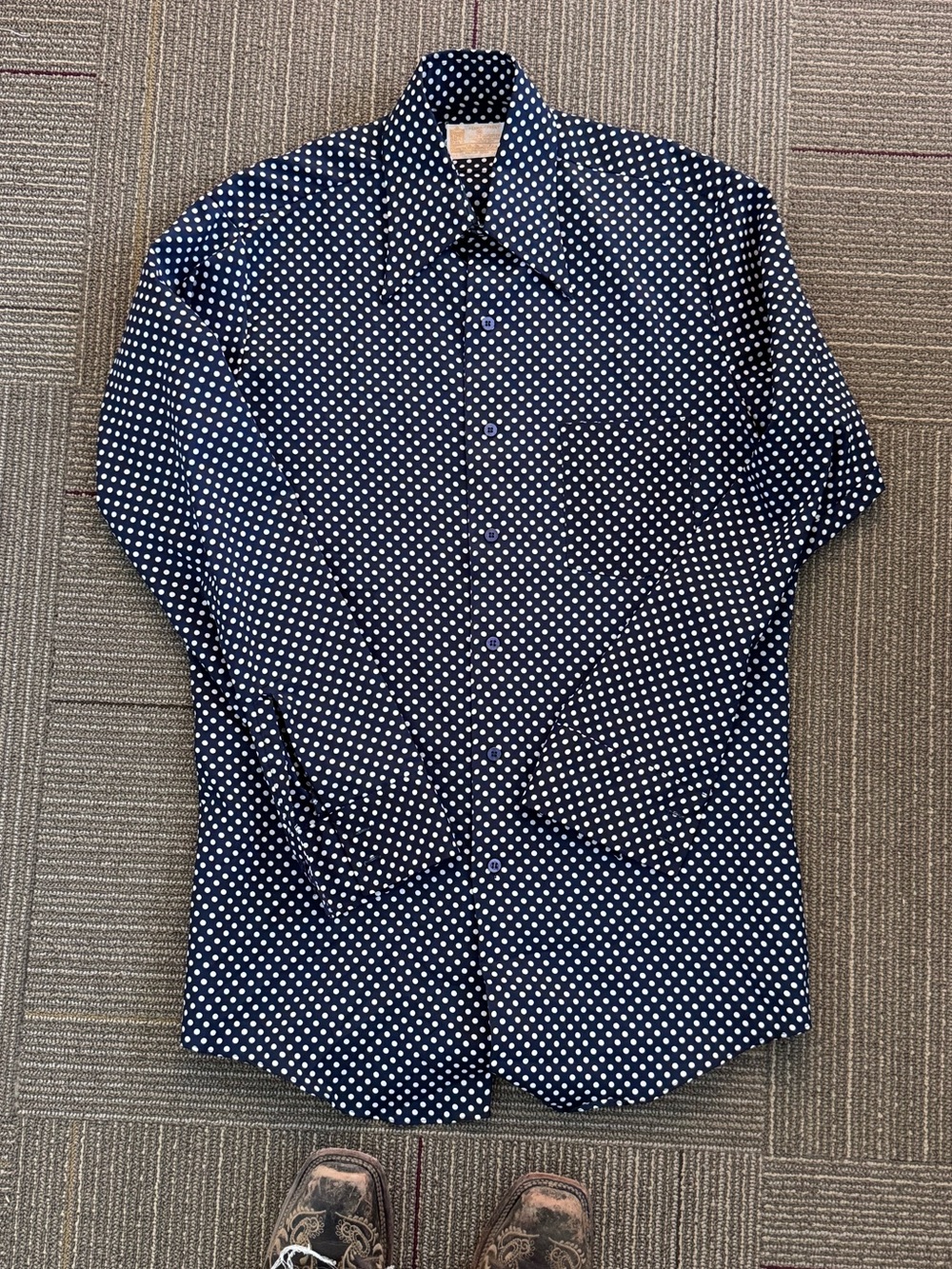 Men’s 1970’s Vintage Sears Barrymore Collared Shirt.